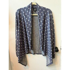 Lightweight Women's Sweater ~ Bobeau ~ Size S ~ Gray Polka Dots